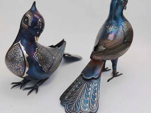 مجسمه کبوتر نقره کوب