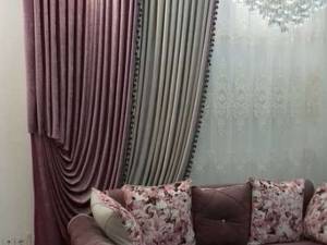 نصب پرده دکور ساده ریزشی دولایه در تهران