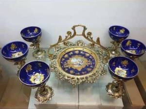 ظرف چهار تیکه پایه برنزی در تهران