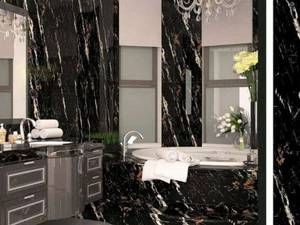 کاشی سرویس بهداشتی مشکی طلایی