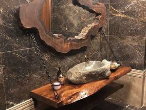 اجرای سرویس رو شویی چوبی