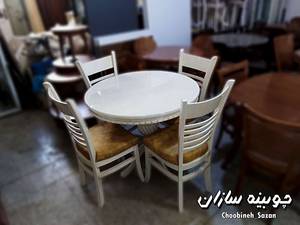 میزناهارخوری گرد 4 نفره مدل عروس سفید