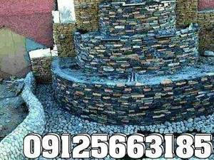 اجرای سنگ لاشه آبنما کباب پز