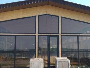 پنجره دو جداره upvc با لمینت مشکی