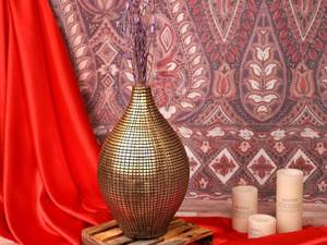 قیمت عمده  گلدان ژورنال طلایی بزرگ در مشهد