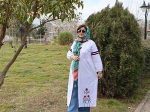 مانتو الیاف گلدوزی شده در رشت