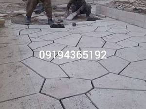 کف سازی محوطه با سنگ لاشه