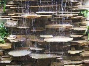اجرای سنگ مالون ورقه ای آبنما در تهران