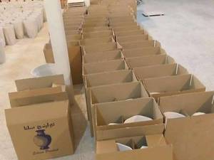 سفارش گلدان  سرامیکی رنگی  لبه کج درهمدان