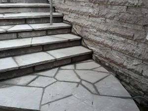 اجرای پله با سنگ لاشه ورقه ای  در شهریار
