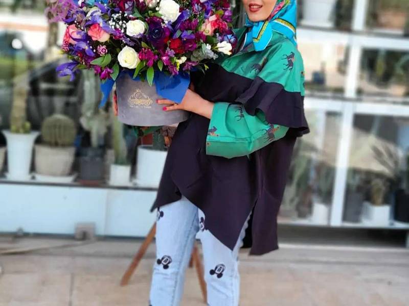 باکس گل خواستگاری تم آبی
