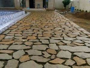 سنگ کاری سنگ کف حیاط چکشی