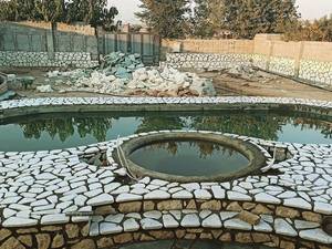 نصب سنگ لاشه ورقه ای در فشم