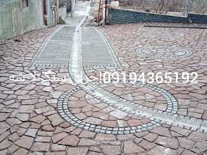 نصب و اجرای سنگ مالون ورقه ای ترکیب شده باسنگ کوبیک
