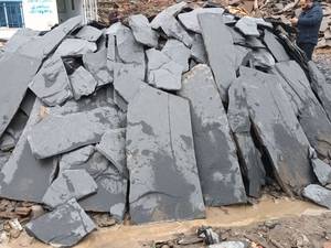 نصب سنگ لاشه نمای ویلا سنگ مالون  در دماوند