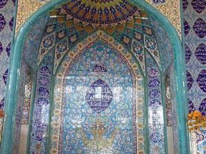 کاشی هفت رنگ خط طلا