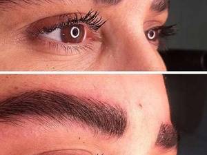 میکروبلیدینگ  ابرو روی  تاتوی قدیمی