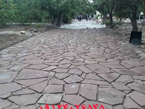 اجرای سنگ مالون و لاشه ورقه ای