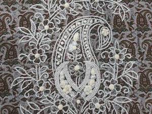 سرمه دوزی بته جغه تمام نقره ای