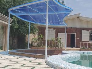 ساخت سایبان استخر فضای سبز