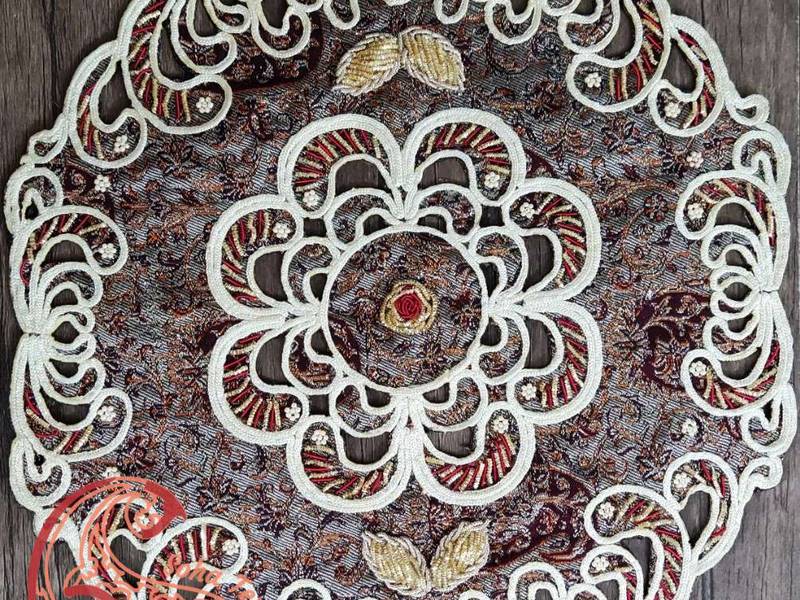 روکش عسلی قیطان دوزی
