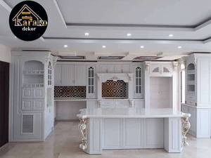 ساخت کابینت ممبران با ستون چوبی و صفحه کرین