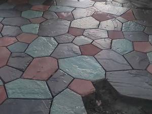 اجرای سنگ مالون ورقه ای در رنگ بندی مختلف