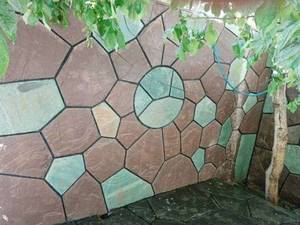 نصب و  اجرای سنگ مالون ورقه ای بصورت برشی