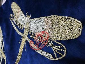 ترمه  طرح سنجاقک ملیله دوزی