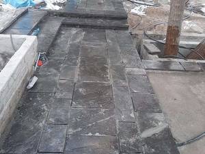نصب سنگفرش حصیری آجری اجرای سنگ مالون طبیعی