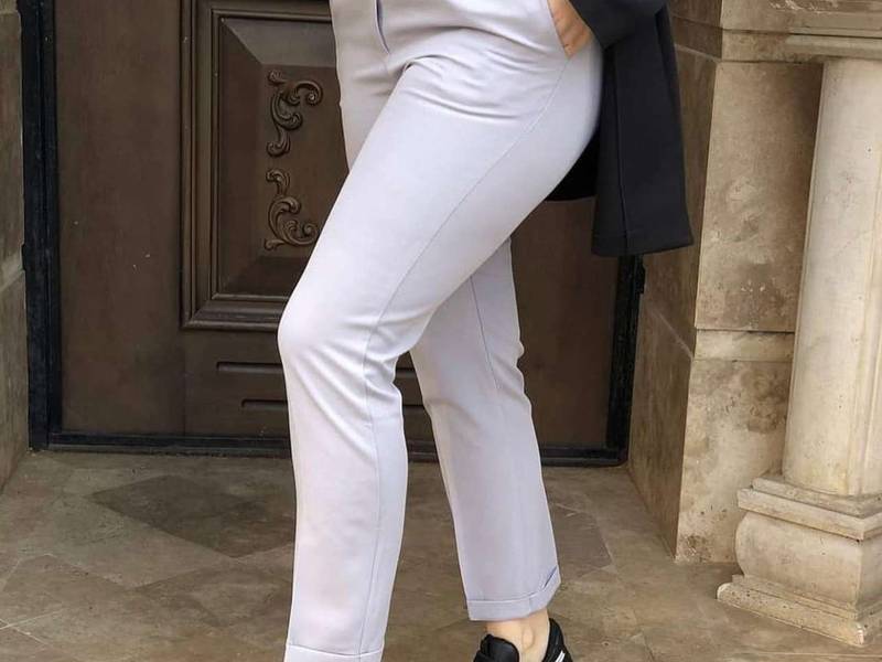 شلوار مام استایل پارچه ای