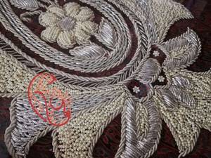 پارچه بته جقه سرمه دوزی شده