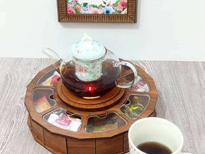 باکس پذیرایی چوبی وارمردار گرد