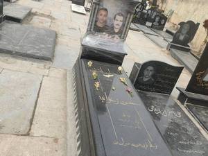 سنگ قبر سه تیکه مشکی گرانیت