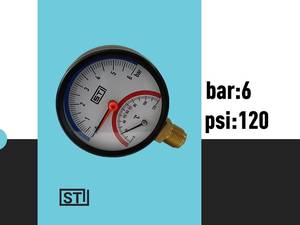 ترمومتر مانومتر صفحه ۱۰ سانت عمودی