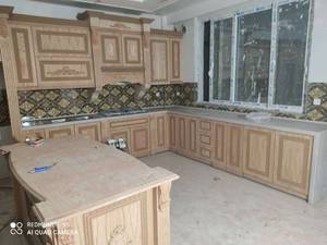 کابینت بامتریال  ام دی اف پاک چوب روکش بلوط