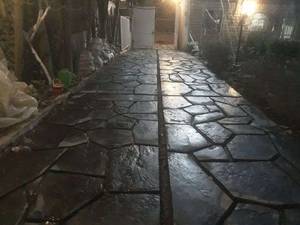 نصب سنگفرش سنگ کاری برای محوطه سازی باغ ویلا