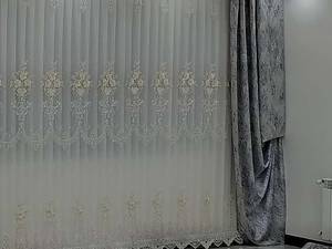 پرده پذیرایی مدل  فلت طرح گلدونی