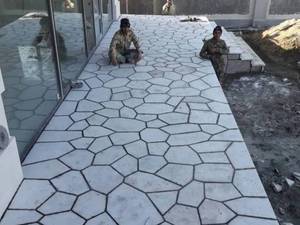 اجرای سنگ مالون ورقه ای 