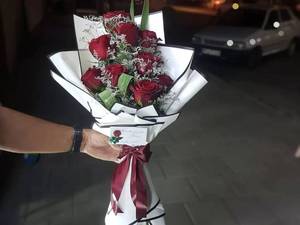 دسته گل عروس گل رز