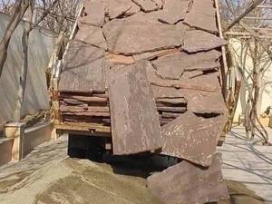 اجرای سنگ لاشه کوهی