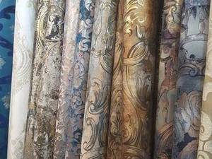 پارچه پرده مخمل ورساچه طلاکوب